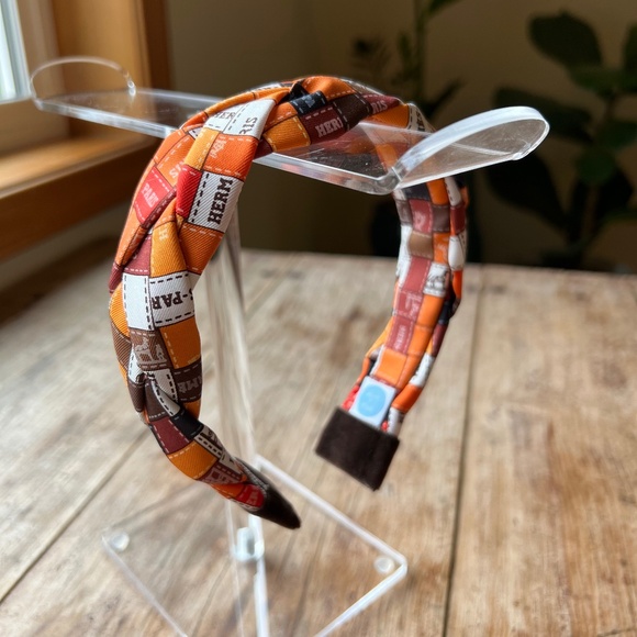ALice + Hops Upcycled Hermes Scarf Headband - Picture 1 of 5